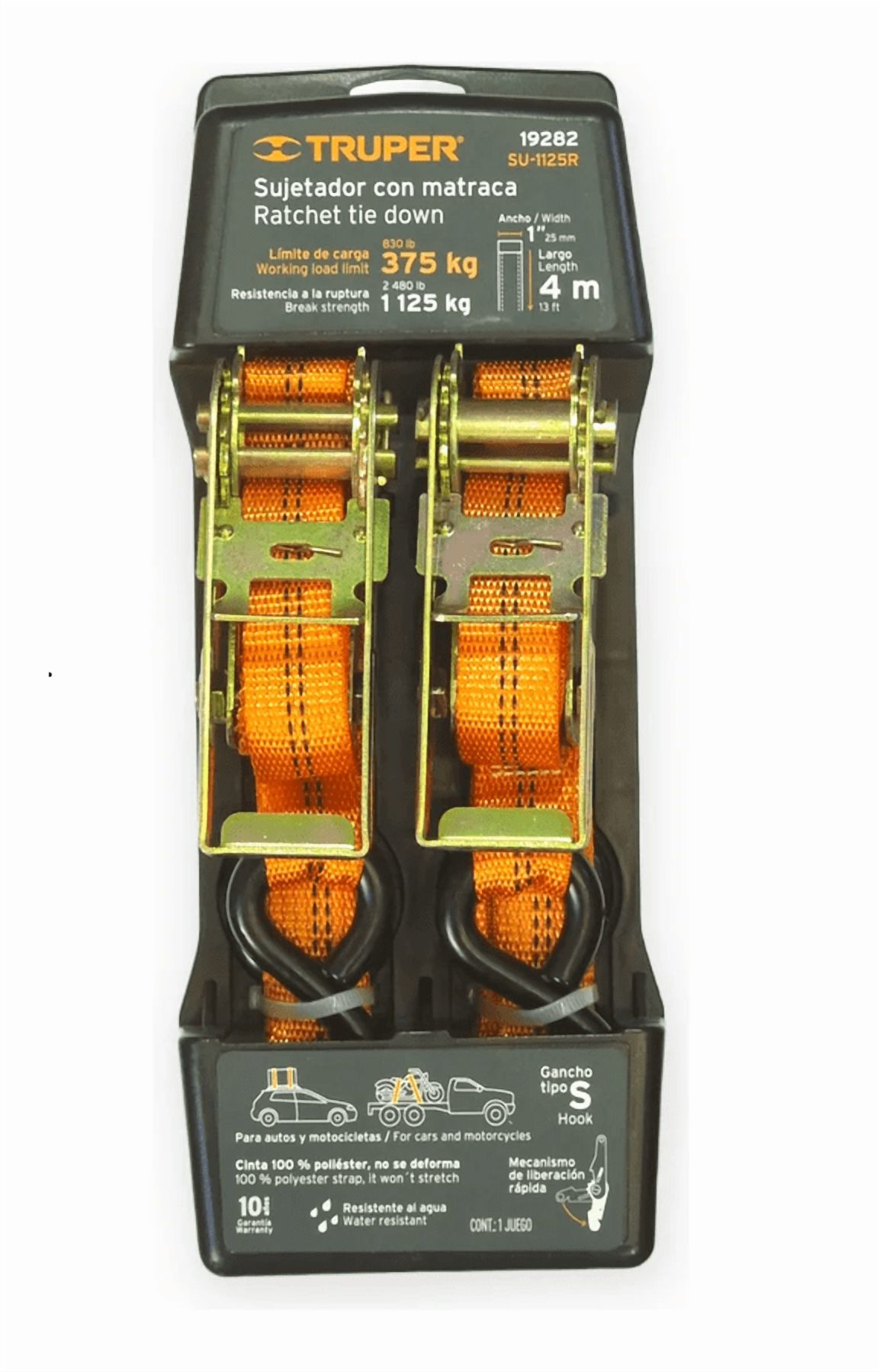 Genérico - Eslinga De Amarre Para 1125 Kg Truper Naranja Variante