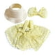 thumbnail image 1 of Vestido De Muñeca De 3 Piezas Con Sombrero, Lazo, Horquilla, Disfraz Para Muñecas De 15 A 17 Cm, Color Amarillo, 1 of 3