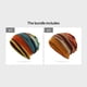 thumbnail image 1 of Cozy Unisex Stripe Knit Beanie for Autumn and Winter - Warm and Stylish, 1 of 5