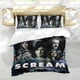 thumbnail image 5 of Película Scream Conjunto de sábanas temático, trío de piezas, cómodo y amigable con la piel, diseño único, regalo de decoración para el hogar para familiares, amigos y fans,135cm *200cm, 5 of 6