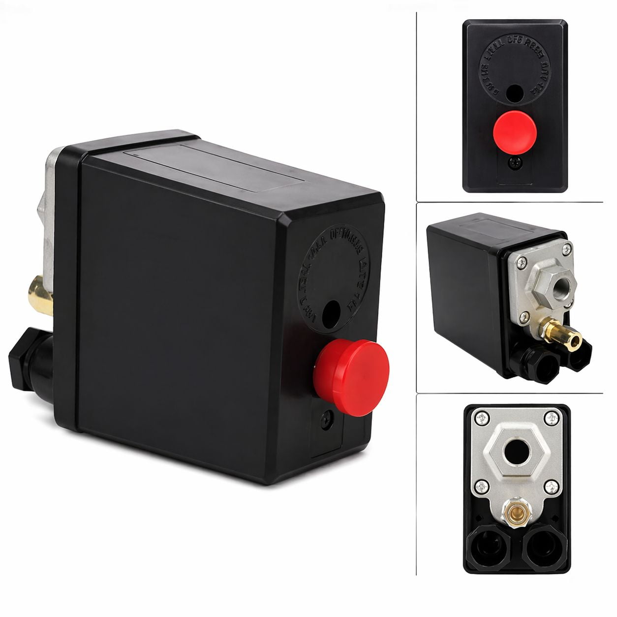 Erux - Presostato Para Compresor De Aire 1 Vía Con Botón Reset | Control Automático De Presión