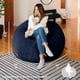 thumbnail image 2 of Sillón puff Big Joe Fuf de 152 cm, felpa azul medianoche, 2 of 8
