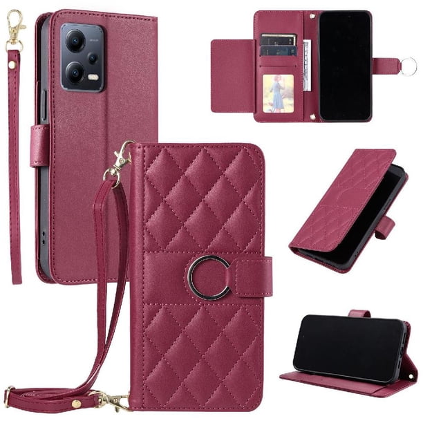 Funda tipo billetera FOXDOCK para Xiaomi POCO X5 – Tapa abatible con correa para mujer