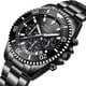 thumbnail image 2 of Reloj BIDEN Chronograph negro de acero inoxidable para hombre, 2 of 7