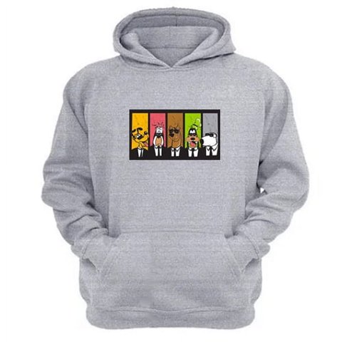 Genérico - Polerón Canguro Perros De La Calle Gris Claro Talla S Unisex