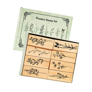 Bothyi - 8 Piezas De Sellos De Goma De Madera Para Manualidades Artísticas Para Hacer Tarjetas De Planificador Y Álbum De Fotos