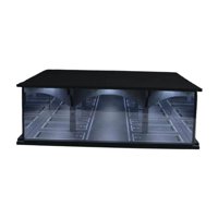 Magideal - Vitrina De Exhibición De Coche Modelo Diorama De Estacionamiento A Escala 1/64 Con Adorno De Luz, Decoración De Escenario, Caja De Exhibición De Coche