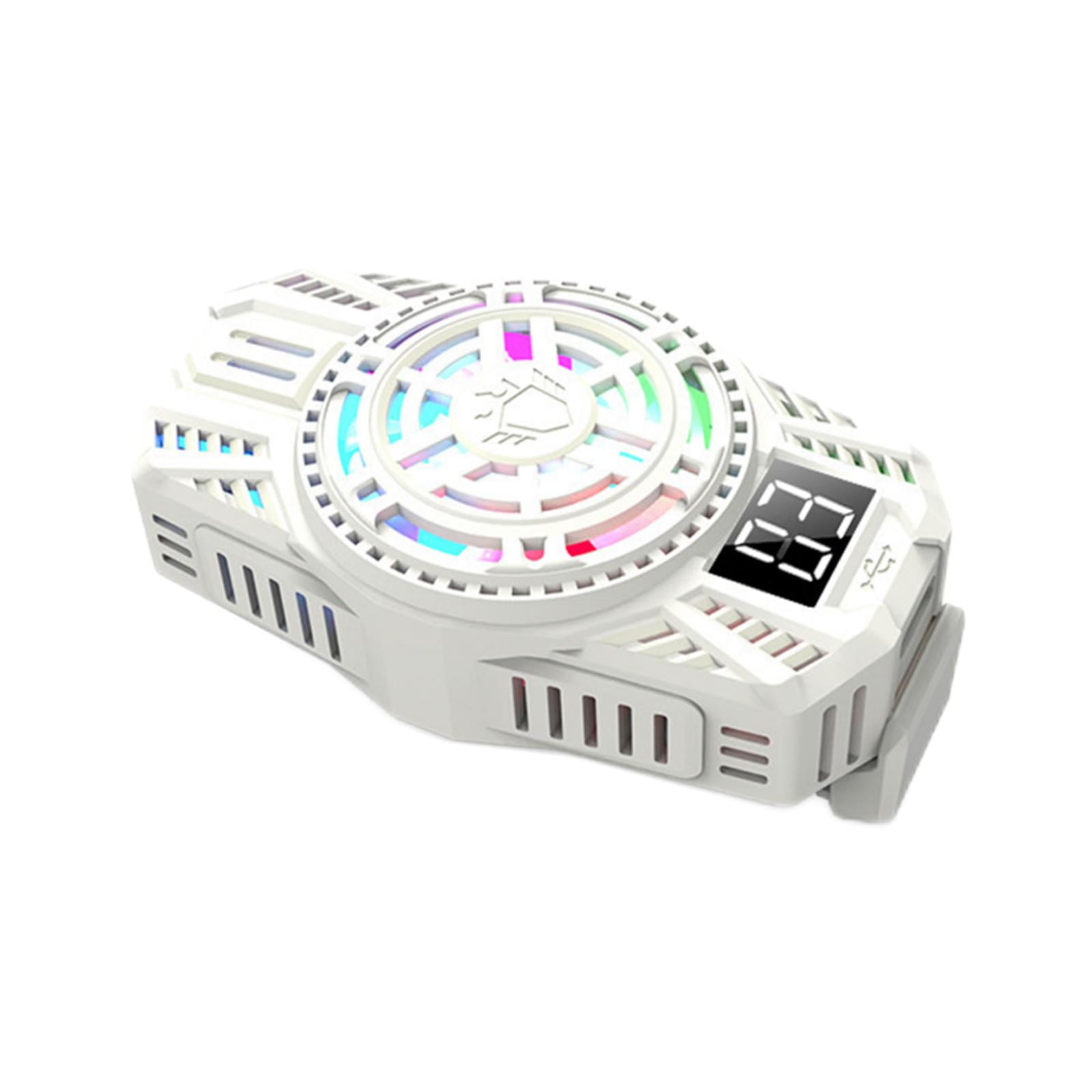 Magideal - Ventilador De Refrigeración Del Teléfono Radiador Refrigeración Rápida Semiconductor Portátil Enfriador Del Teléfono Disipador De Calor Ventilador Del , Blanco