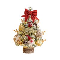 Bothyi - Árbol De Navidad De Mesa Con Luces, Suministros De Fiesta Para Mesa De Dormitorio De Vacaciones, Dorado