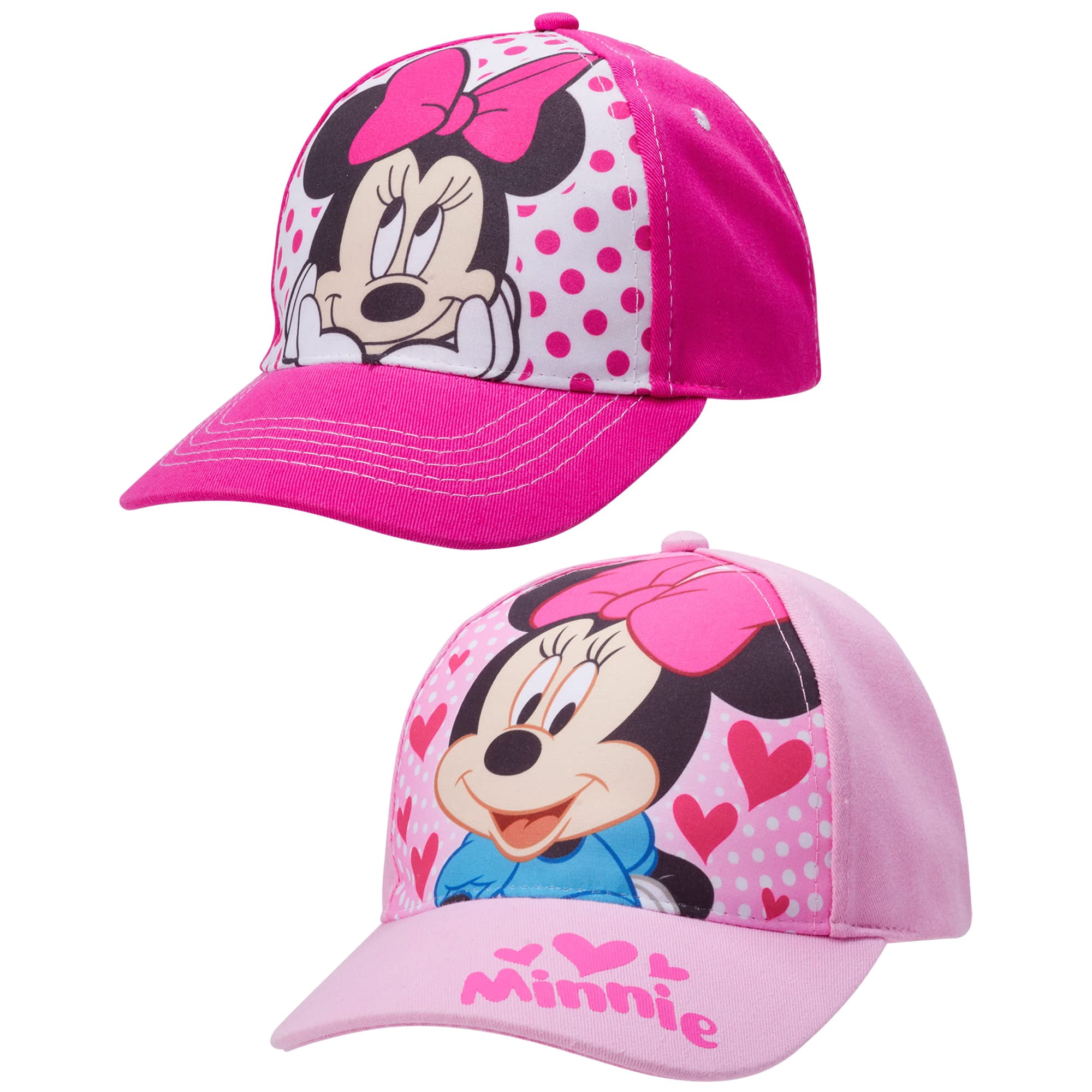 Gorra De Béisbol Disney Para Niñas Pequeñas, Paquete De 2 Unidades, Minnie Mouse 2-4t