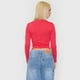 thumbnail image 2 of Polera Mujer Crop Manga Larga Rojo Corona, 2 of 5