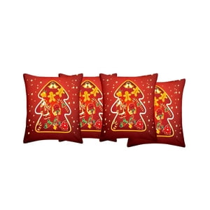 Genérico - Set De 4 Fundas De Cojines Diseño Navidad 45X45 Cm A01