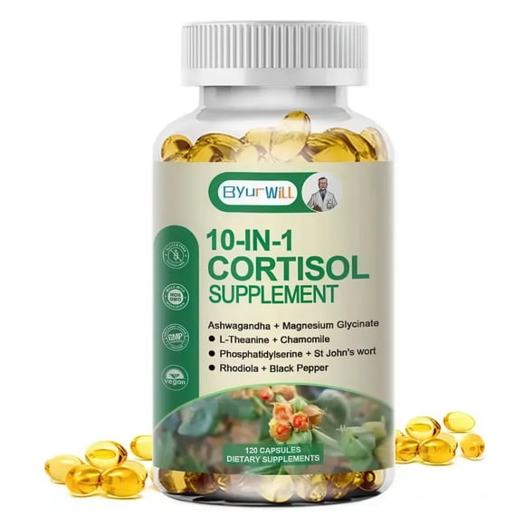 Suplemento 10 En 1 Cortisol Ashwagandha Radiola Magnesio D3