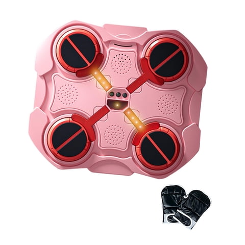 Magideal - Máquina De Boxeo Con Puntuación Musical, Tapete Para Objetivo De Boxeo, Entrenamiento Electrónico De Boxeo Para Niños, Objetivo De Boxeo Inteligente P Rosa