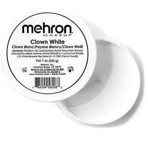 Maquillaje Crema Profesional De Pintura Facial Blanca De Payaso Mehron