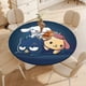 thumbnail image 4 of Badtz-Maru-theme Fitted Round Tablecloths Elastic Edged Table Covers Waterproof Table Cloth for Kitchen Holiday Party Tables Decor 150cm, 4 of 6