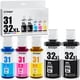 thumbnail image 1 of Set de botellas de tinta Osinkjet 31, 32XL Black Ink para HP Smart Tank, 1 of 6