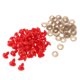 thumbnail image 3 of 100 piezas de plástico de seguridad ojos nariz suministros de bricolaje para peluche peluche rojo, 3 of 5