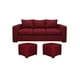 thumbnail image 2 of Sofá Cedric 3 cuerpos + 2 Pouf Rojo, 2 of 4