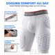 thumbnail image 2 of Faja de compresión para fútbol Exxact Sports adulto, blanca, 5 almohadillas, 2 of 7