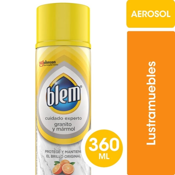 Lustra Muebles Aerosol Granito y Marmol Naranja Botella