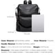 thumbnail image 3 of Mochila CLUCI de piel negra para mujer, de viaje, talla grande, 3 of 8