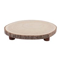 Magideal - Soporte De Madera Para Tartas, Bandeja De Madera Para Servir, Tabla De Quesos, Soporte Rústico Para Tartas De Inauguración De La Casa, Tartas De Boda