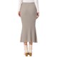 thumbnail image 3 of INSPIRE CHIC Falda Maxi de Punto para Mujer con Cintura Elástica Falda Casual de Cola de Pescado Acanalada XS Caqui, 3 of 6