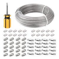 Magideal - Cuerda De Alambre De 2Mm, Cuerda Para Foto Multiusos, Tendedero, Cortina, Kits De Cables Resistentes Para Patio, Interior, Césped, Cubiertas De Granja 100M