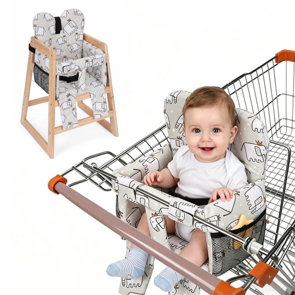 Asiento para carrito de compras BeesMith 28 × 15 cm Elefante gris
