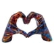 thumbnail image 3 of Estatua de mano de corazón para decoración de bodas, obra de arte resistente al desgaste, escultura de de amor, figura de gesto de corazón para e Vistoso, 3 of 5