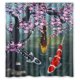 thumbnail image 1 of Cortina de ducha con diseño de peces koi, juego de cortinas de baño con ganchos, tamaño 66 x 72 pulgadas, 1 of 3