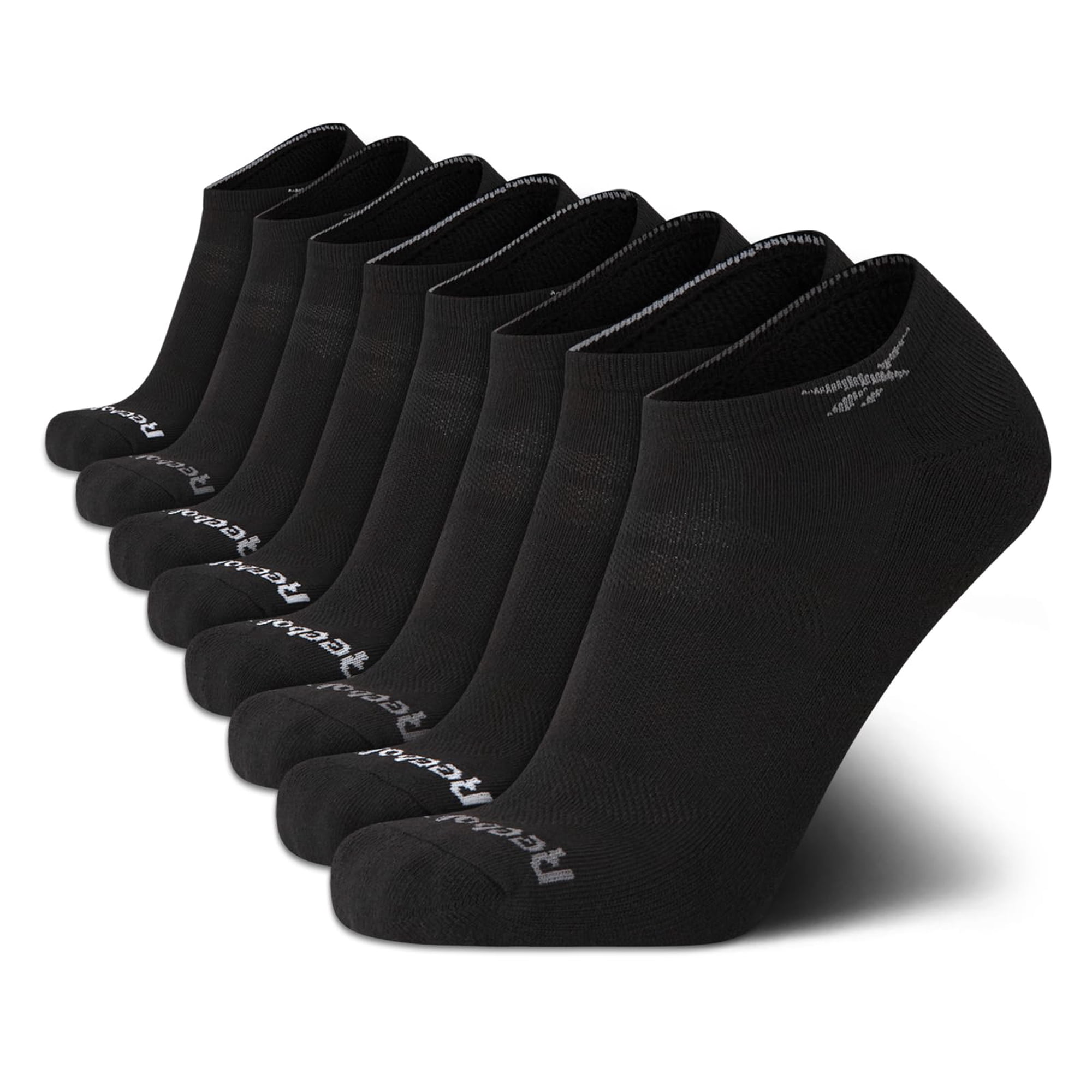 Calcetines Reebok Low Cut, 8 Unidades, Stretch Performance, Para Hombre, Negros