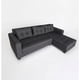 thumbnail image 3 of Sofa Reclinable 3 Cuerpos L en lado Derecho Gris Oscuro Lino, 3 of 4