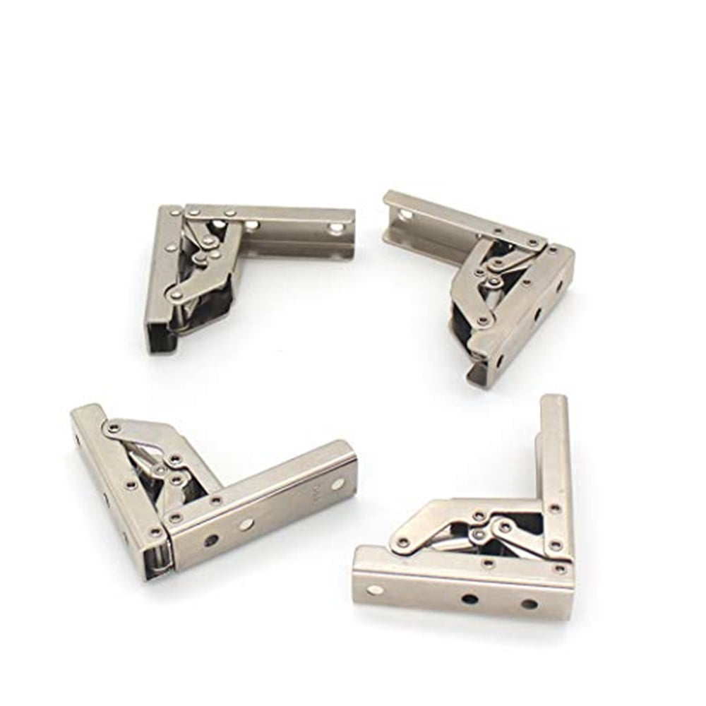 Xusx111 - 90 Grados De La Puerta Plegable / La Bisagra Del Estante Piezas De Muebles Del Soporte Oculto Del Soporte De La Mesa (4pc) Soporte De La Bisagra Plegable Para Tirar Abajo El Estante, Los Caj