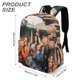 thumbnail image 3 of Resumen-theme Backpack, Campus style schoolbag Bookbag with Adjustable Shoulder Straps And Large Zip Compartment, Unisex Travel Bags.42x30x15cm, 3 of 6