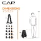 thumbnail image 5 of Set de mancuernas CAP de 68 kg, recubiertas, de 12 caras, con rack, 5 of 8