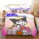 thumbnail image 1 of Sanrio Kurumi Melody bedding duvet cover set 3D printing set for bedroom decoration for friends and children's gifts Bed Sheets, 1 of 5
