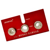 Ioensy - Carpintería Taladro Localizador Agujero Guía Regla Plantilla Punzón Ajustable Kit De Perforación