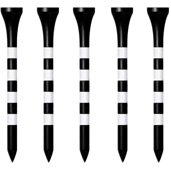 Tees de Golf de Madera Zivisk 70 mm Negro - Pack de 100