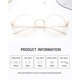 thumbnail image 3 of Gafas Pro Acme Retro con montura redonda de metal y lente transparente, color dorado, 3 of 5