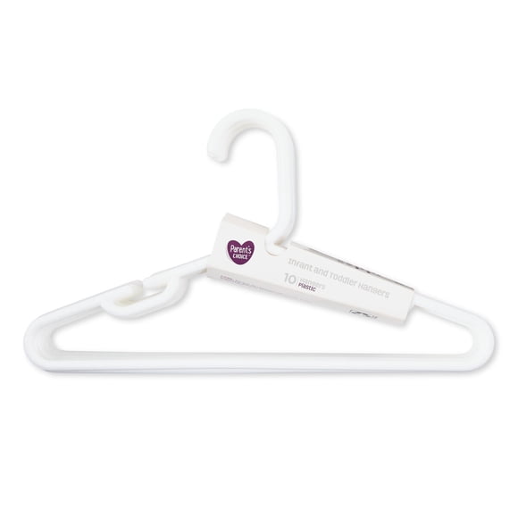 Perchas Niños Parents Choice Blancas 10 Unidades Plástico
