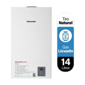 Splendid - Calefon 14 Litros Gas Licuado Tiro Natural