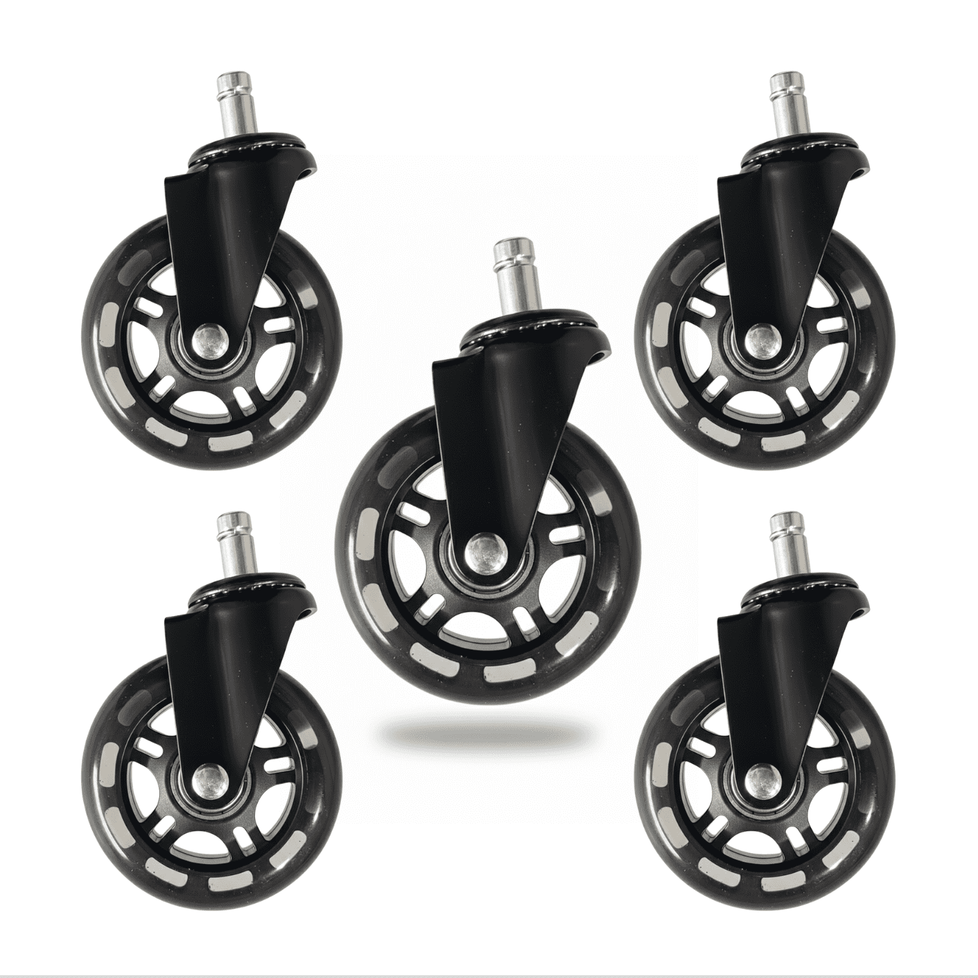 Atenza - Pack 5 Ruedas Silla Gamer Oficina De Silicona Tipo Roller