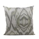 thumbnail image 1 of Cojín Plutus Brands Ikat Dream gris y citrino, 100% lino, 22 x 22 cm, 1 of 5