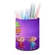 thumbnail image 1 of Bebés Zool-theme Cylinder Pen Holder Pencil Organizer with Flannel Lining PVC Leather Material Cardboard Base for study work 10*8CM, 1 of 6