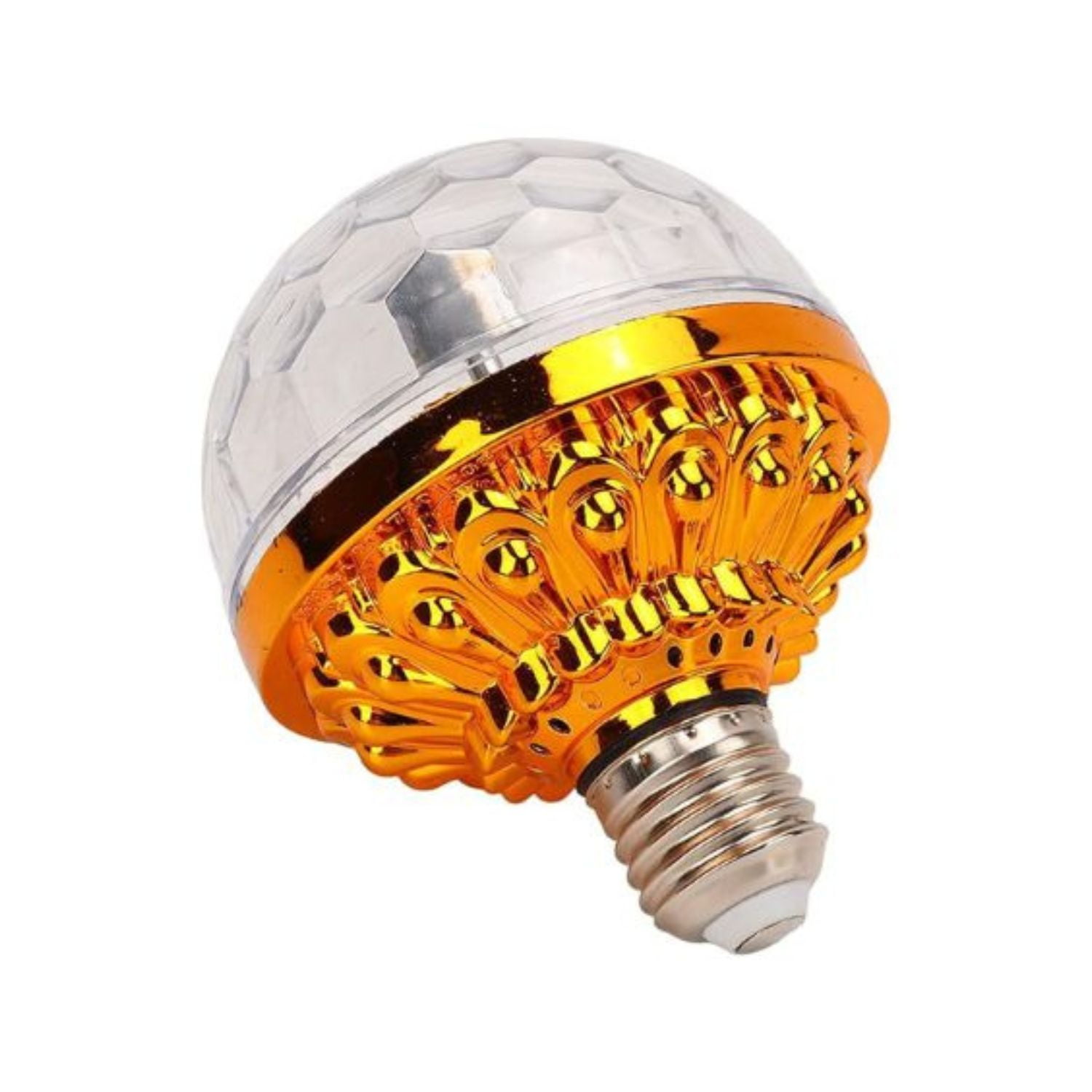Disparo - Ampolleta Led Para Fiesta Disco Multicolor Giratoria Dorada