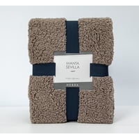 Hebra - Manta Sherpa 125X150 Sevilla Gris - Café
