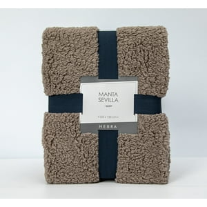 Hebra - Manta Sherpa 125X150 Sevilla Gris - Café