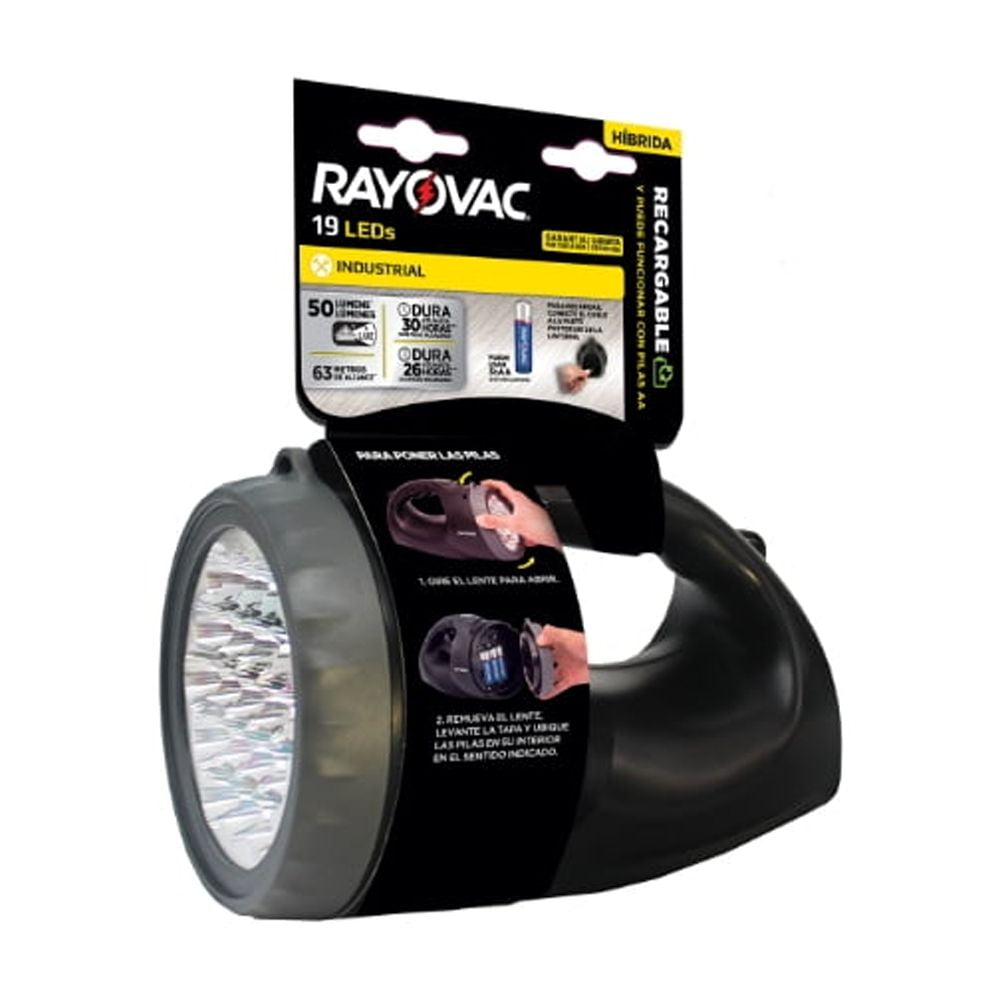 Rayovac - Linterna Recargable 19 Led